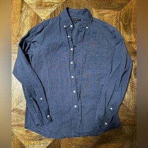 J. Crew Mercantile Blue Casual Button Down Shirt Relaxed Fit
